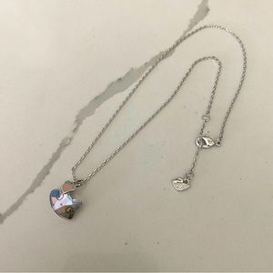 Swarovski heart cat necklaces pre-owned